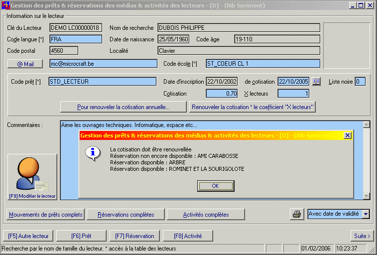 S4w socrate gestion des prêts prêt réservation